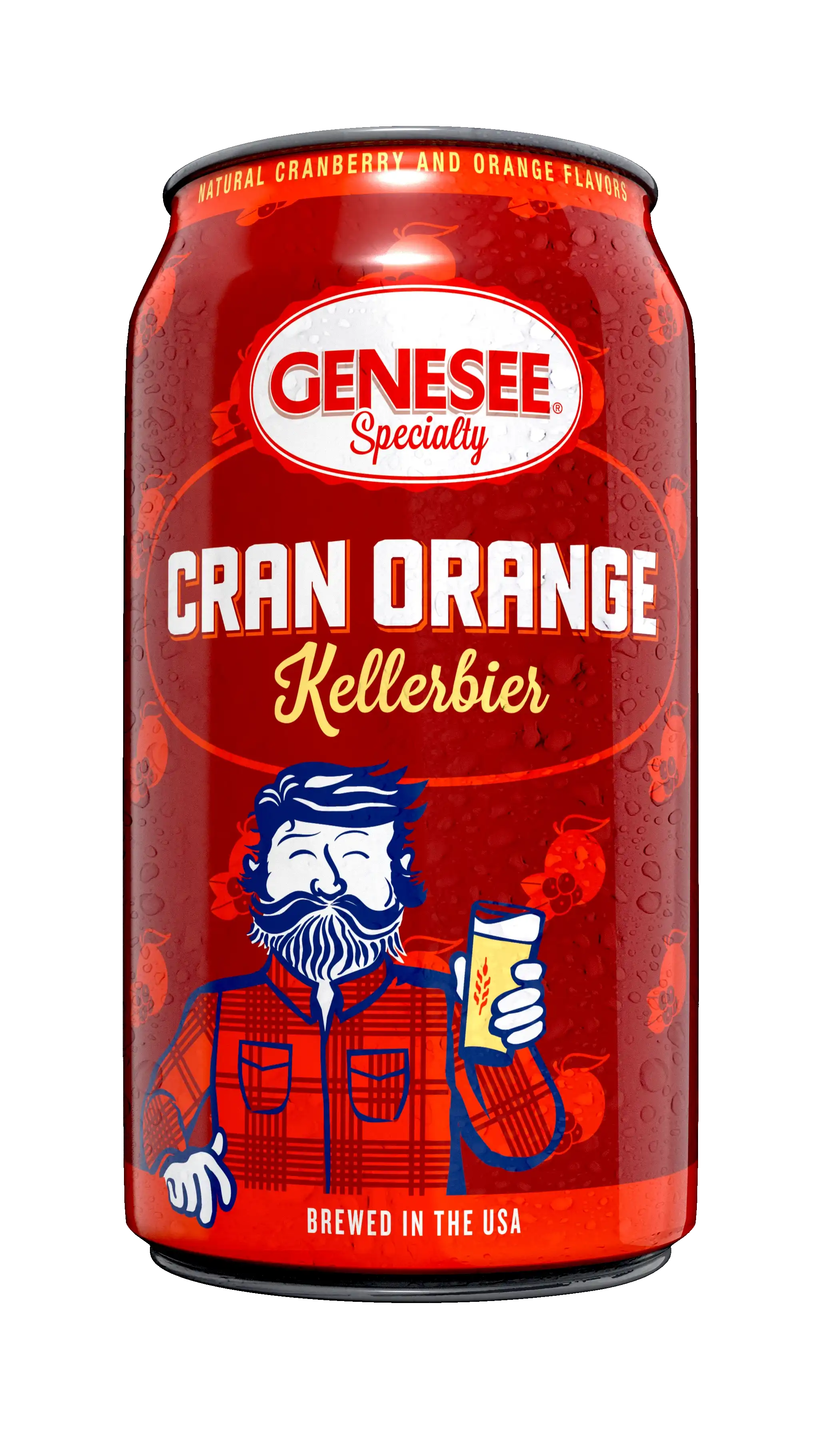 12 ounce can of Genesee Can Orange Kellerbier